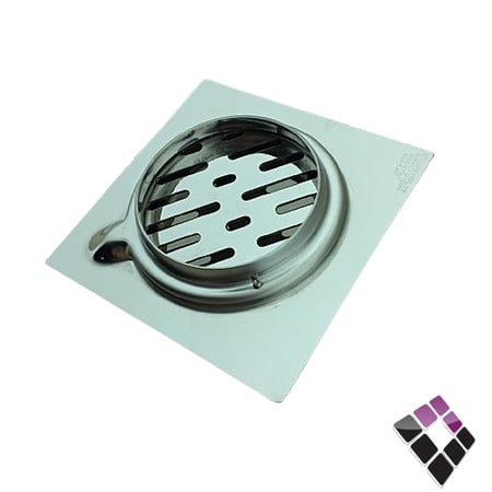 صفاية إستيل ثقيل 3 قطع + برغي على الشبك AQUA PLAST ايطالي مقاس 15*15----316