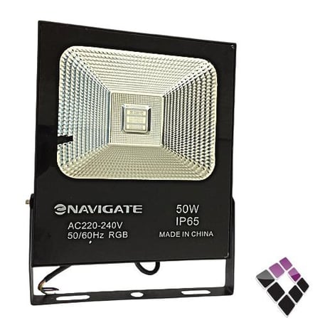 كشاف ليد خارجي اسود شريحة ملون بريموت 50 وات COB 50W