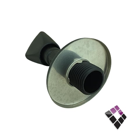 محبس زاوية غسالة نحاس مطلي لون أسود ORISA صيني 1/2"×3/4" رقم AL-5253