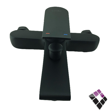 خلاط دش اتمتك SCHMIDT/iMATRIX الماني مسكة مربعة لون أسود بدون لي و سماعة