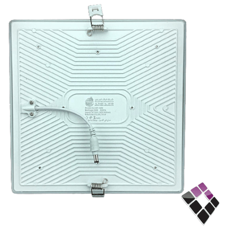 كشاف LED سبوت داخلي 8" الرائد العربي AL RAED صيني بنل مربع بارز إضاءة ثلاية الأبعاد 3D أبيض 36W