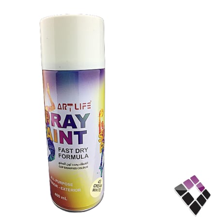 بوية بخاخ ARTLIF صيني لون أبيض كريمي 43CREAM WHITE.