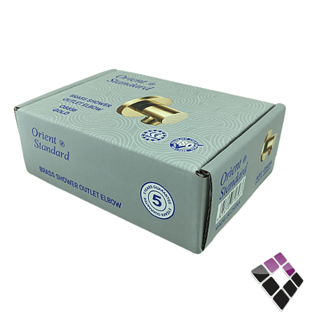 كوع مشبك شطاف + سماعة ديكور دائري للخلاط الدفن المخفي Orient Standard صيني نحاس مطلي ذهبي رقم OS856GOLD