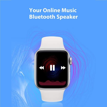 ساعة ذكية شبيهة ابل تعمل باللمس لون اسود