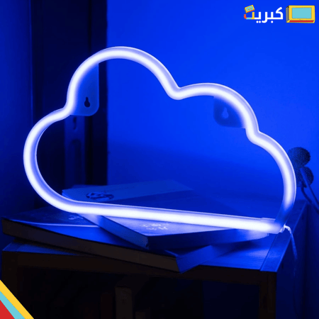 اضاءة نيون السحاب ازرق | يو اس بي وبطارية