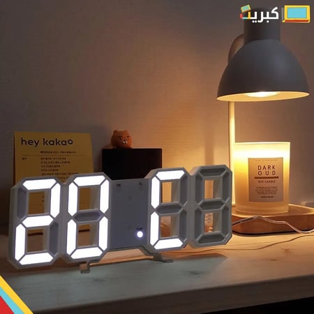 ساعة رقمية LED |  بطارية ويو اس بي