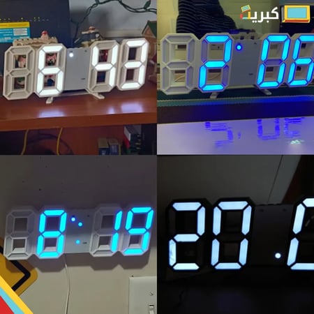 ساعة رقمية LED |  بطارية ويو اس بي