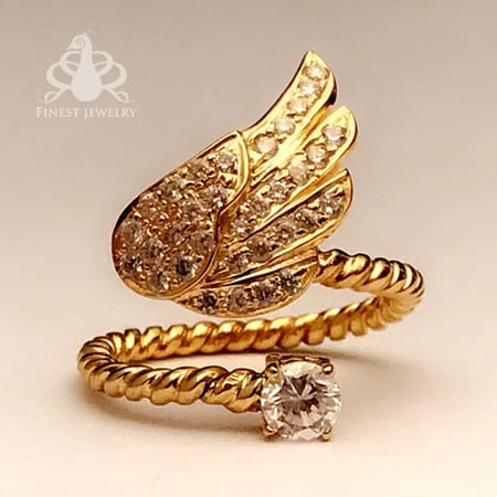 خاتم الجناح مع الزركون