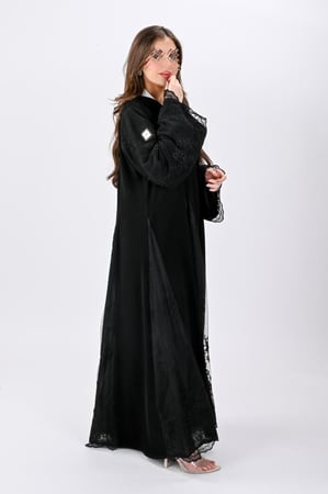 عباية ملكي كلوش مع تل مطرز