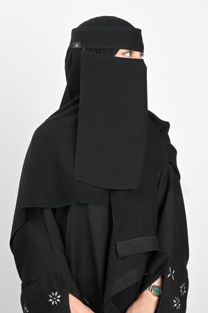 نقاب حرائر مطاط ربط