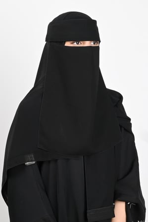 نقاب حرائر مطاطين بردة ربط