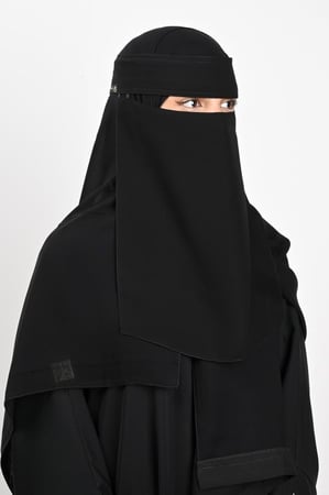 نقاب حرائر مطاطين  ربط