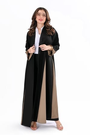 عباية كلوش بقماش بني