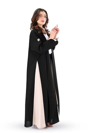 عباية كلوش بقماش بيج