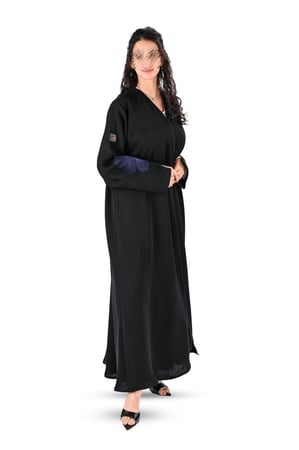 عباية انترنت بتطريز كحلي