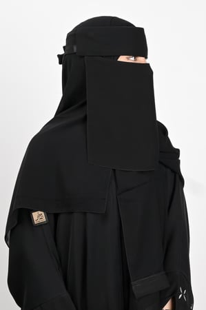 نقاب حرائر مطاطين بردة ربط