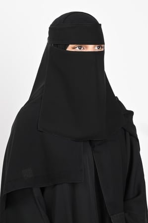 نقاب حرائر مطاطين  ربط