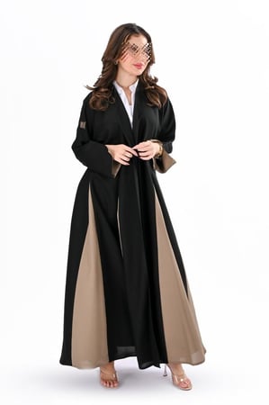 عباية كلوش بقماش بني