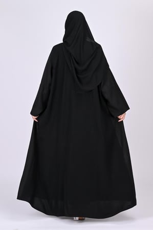 عباية كلوش بتطريز اسود