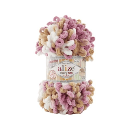اليزا بوفي فاين ملون(حلقة صغيرة) _ 6402 puffy fine color