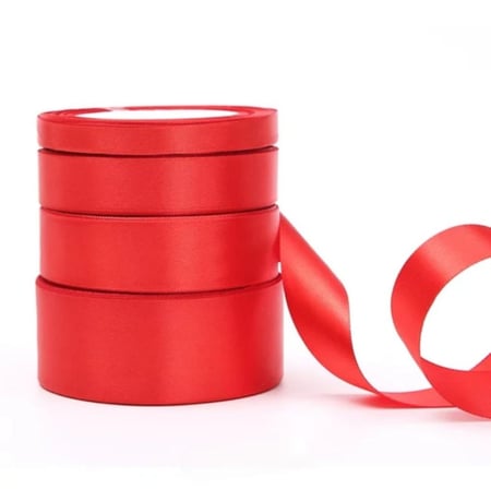 شرايط ساتان للهدايا والتغليف مقاس 1 انش (25mm) جميع الألوان اللفه 18 يارده