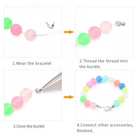 مشبك نهاية الخيط فم السمكه للاساور والإكسسوارات والمسابح