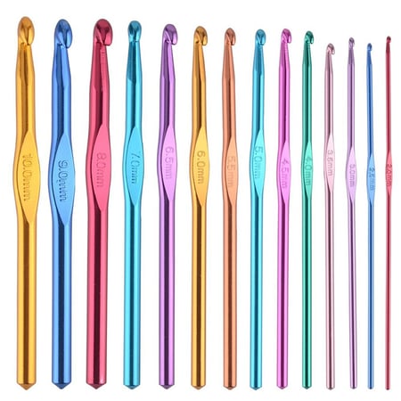 سنارة كروشيه معدن مقاس 10 ملم