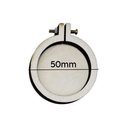 طارات تطريز ميداليات خشبية مدور مقاس ٥ سم