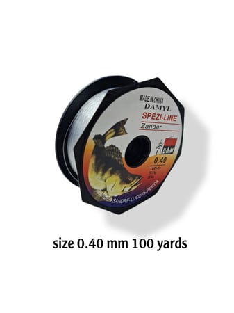 خيط وتر نايلون شفاف مقاس 0.40mm اللفه 100 يارده