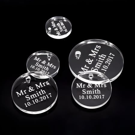 اكريليك توزيعات للزواجات والمناسبات اكبر مقاس 4 سم