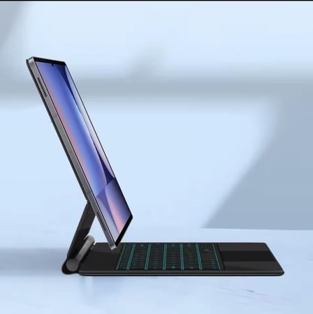 ماجيك كيبورد لتابلت سامسونج S11/S10/S9/S8 ألترا 14.6انش بلوحة مفاتيح عربية وإنجليزية بإضاءة لوحة المفاتيح