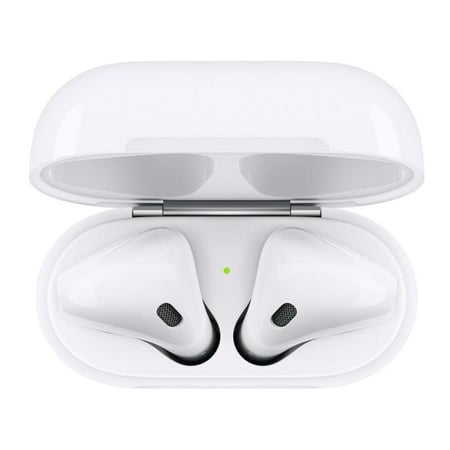 سماعة ابل ايربودز الجيل الثاني مع غطاء شاحن - ابيض