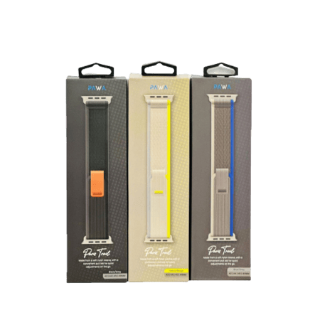 باوا - سوار ساعة أبل قماش بلونين متوافق مع مقاس 42 / 44 / 45 / 49 ملم