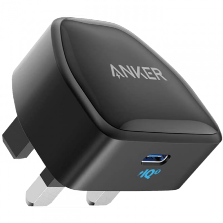 شاحن جداري انكر نانو باوربورت الإصدار الثالث بقوة 20 واط بمنفذ PD - اسود