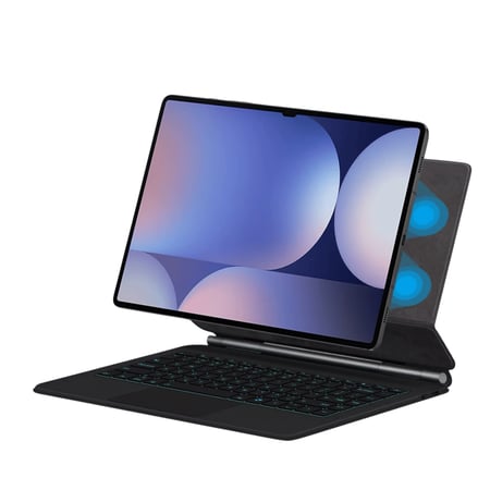 ماجيك كيبورد لتابلت سامسونج S11/S10/S9/S8 ألترا 14.6انش بلوحة مفاتيح عربية وإنجليزية بإضاءة لوحة المفاتيح