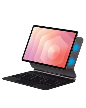 ماجيك كيبورد لتابلت سامسونج S11/S10/S9/S8 ألترا 14.6انش بلوحة مفاتيح عربية وإنجليزية بإضاءة لوحة المفاتيح