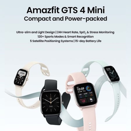 ساعة ذكية أمازفيت جي تي اس 4 ميني - تفاحي