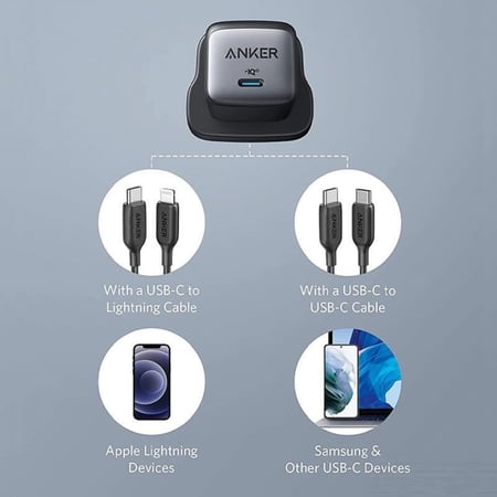 شاحن جداري انكر USB-C نانو2 30 واط | أسود