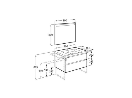 دولاب دومي مع مرايا بدون خلاط