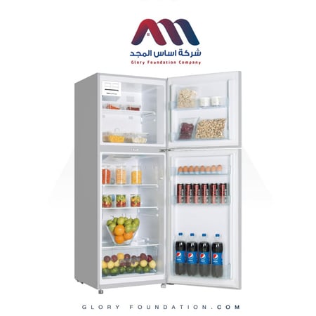 ثلاجة هاير موديل 380 فضي