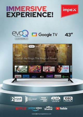 شاشة امبكس 43 سمارت EVOQ