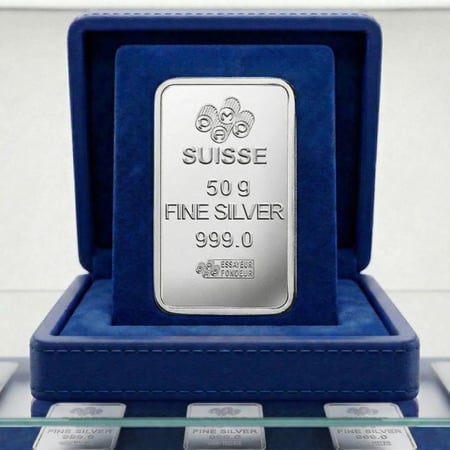 سبيكة فضة صافية 50 جرام عيار 999