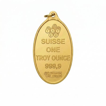 سبيكة ذهب صافي + عروة أونصة (31.1 جرام) عيار 24 قيراط