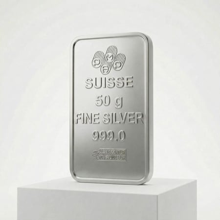 سبيكة فضة صافية 50 جرام عيار 999