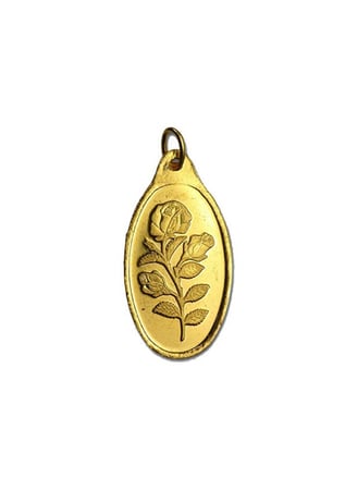 سعر تعليقة سبيكة ذهب صافي 10 جرام عيار 24 قيراط للبيع - تصميم الوردة