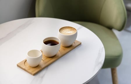 أكواب ديسنت بعدة مقاسات اسبريسو + فلات وايت Decent Tipsy Cups