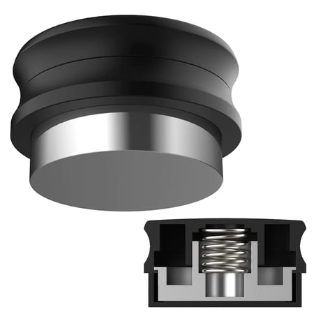 مكبس بالم تامبر ثابت وزن الكبس 11 كيلو وضد الميلان نورمكور 58.5mm & 53.3mm Normcore Palm Tamper