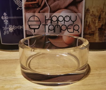 باسكت تدريب زجاجي شفاف مقاس 58mm شركة هابي تامبر Happy Tamper Crystal Basket