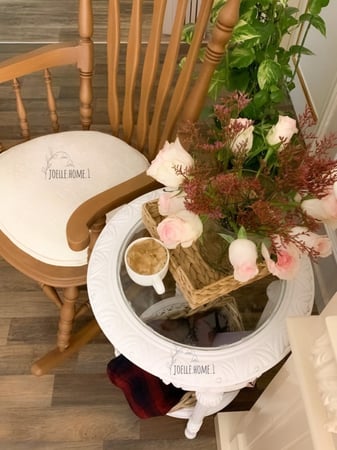 كرسي هزاز خشب زان لون خشبي