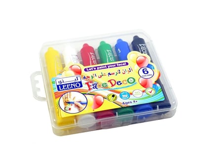 6 ألوان رسم على الوجه لينو